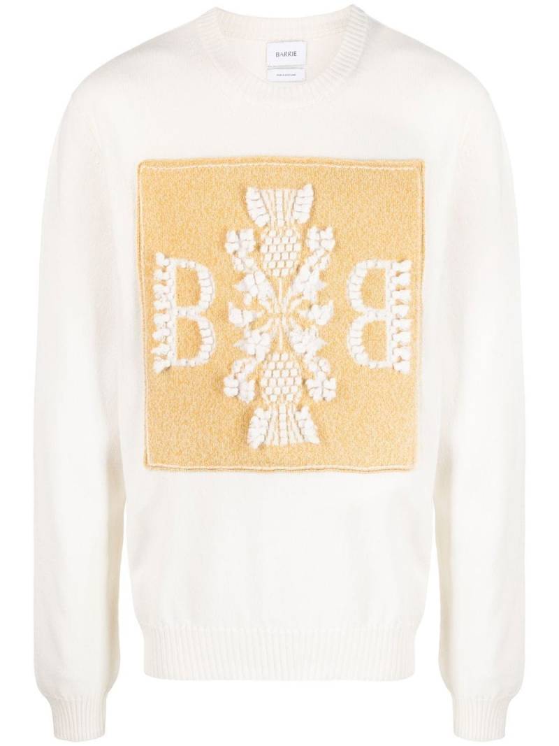 Barrie embroidered cashmere jumper - Neutrals von Barrie