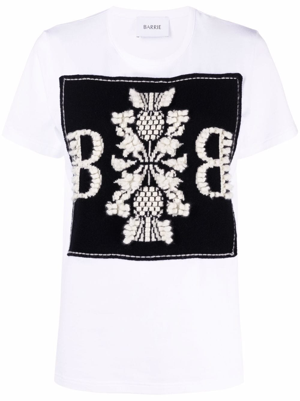 Barrie embroidered logo cotton T-shirt - White von Barrie