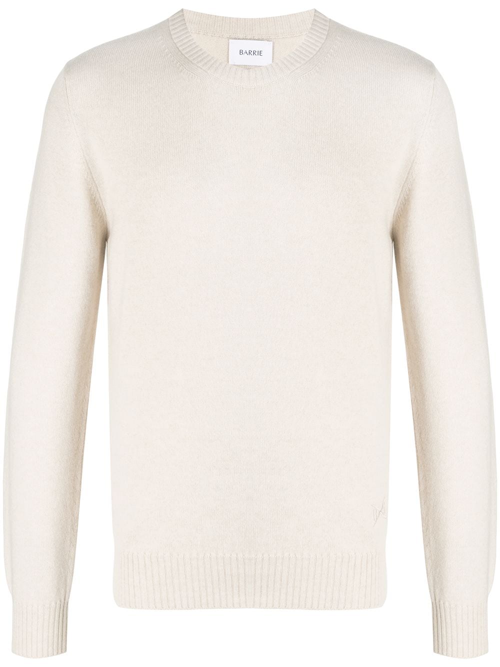 Barrie embroidered logo cashmere jumper - Neutrals von Barrie