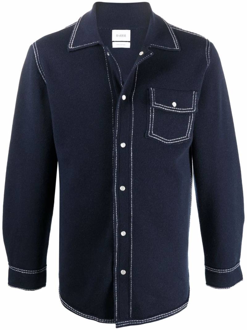 Barrie flap-pocket cashmere overshirt - Blue von Barrie