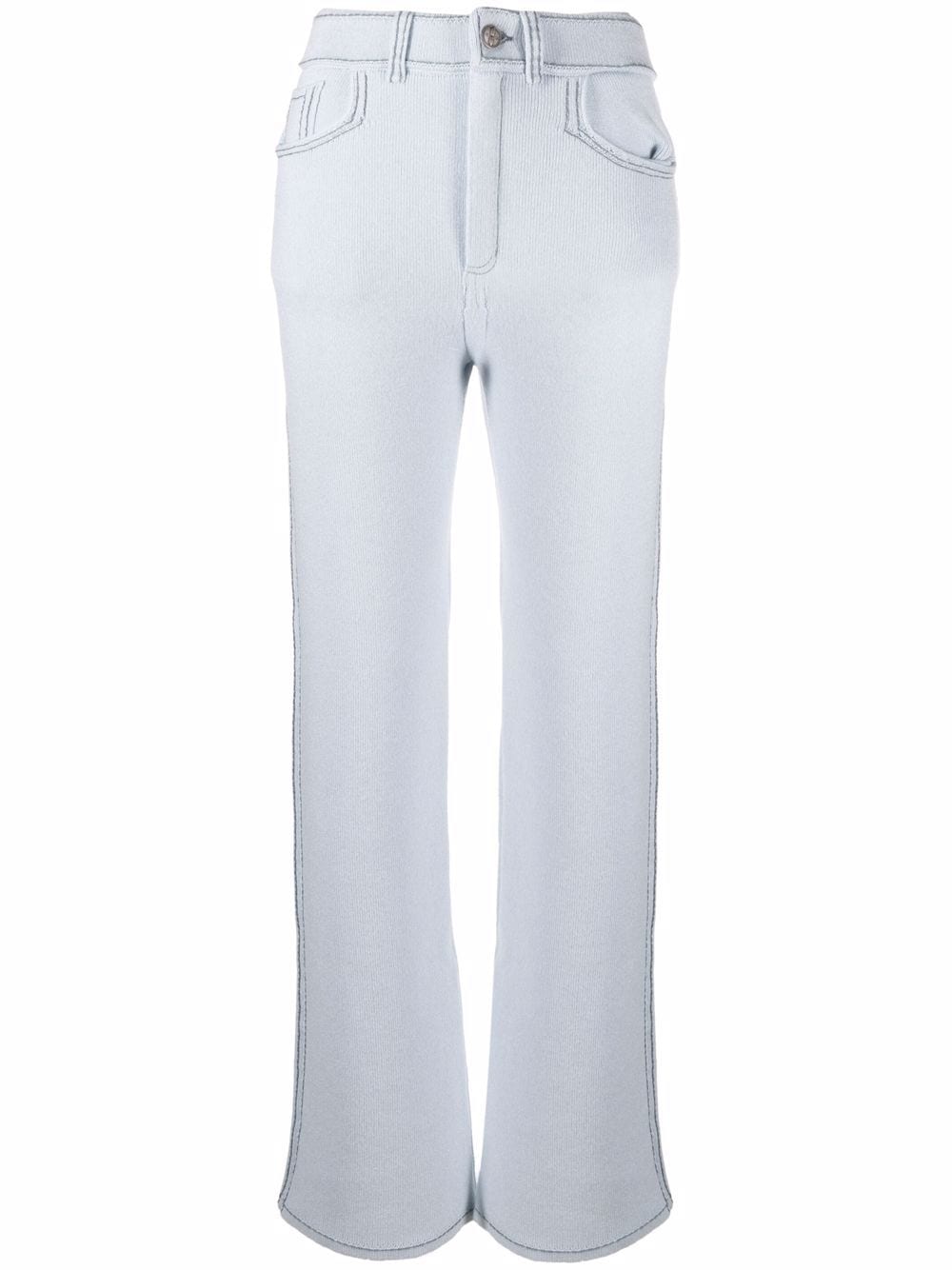 Barrie flared knit trousers - Blue von Barrie