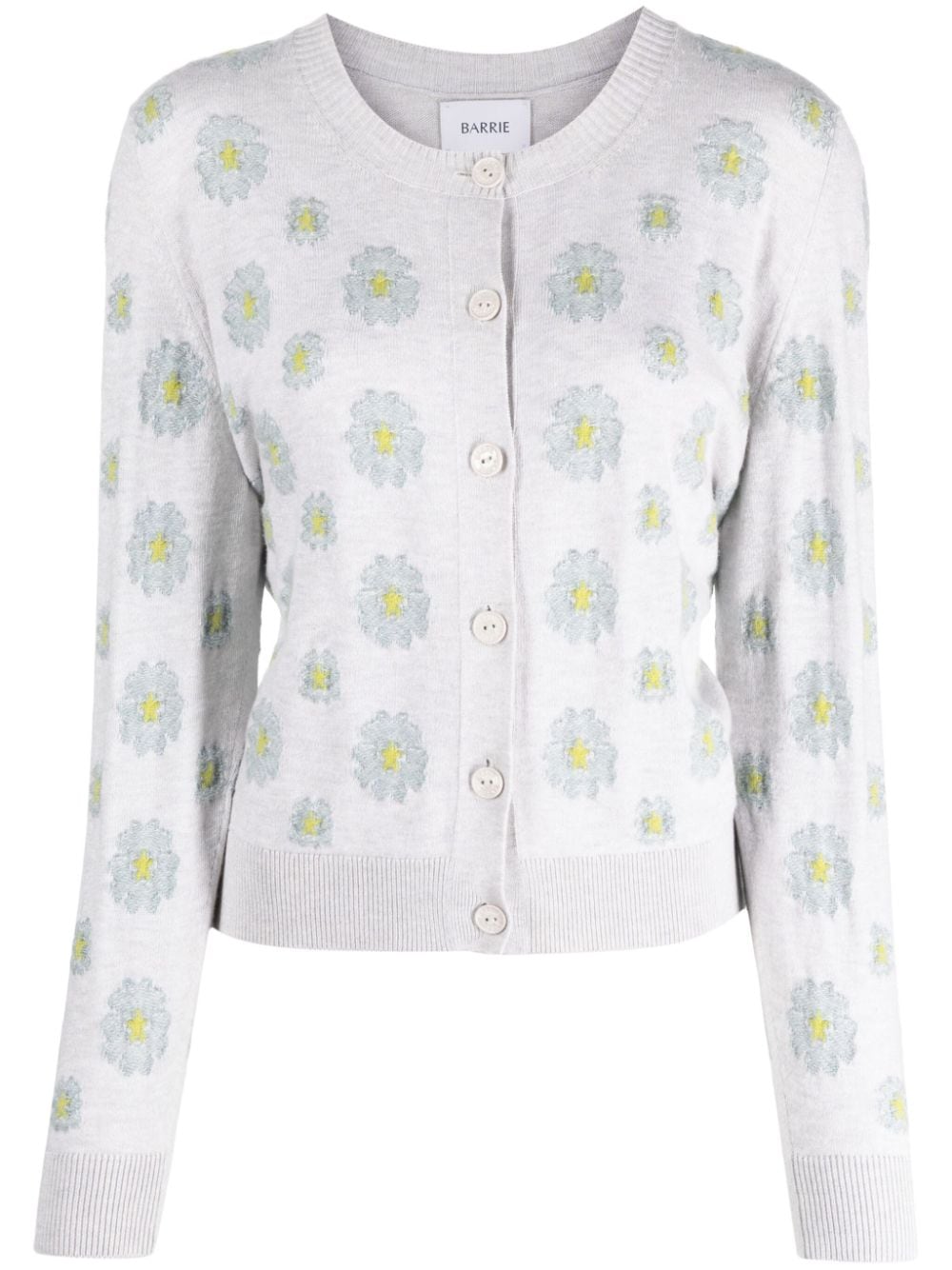 Barrie floral-embroidered cardigan - Grey von Barrie