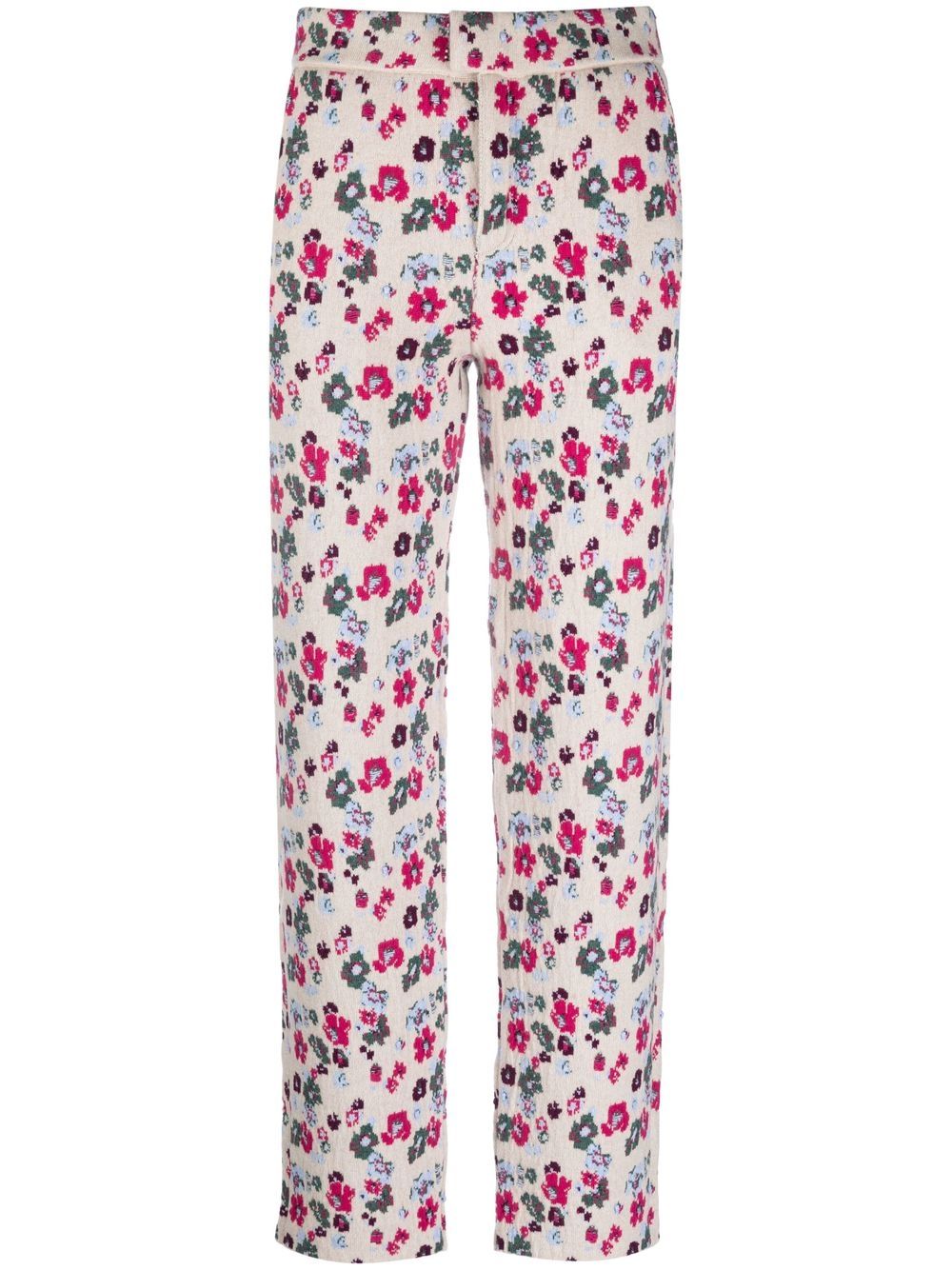 Barrie floral-jacquard straight-leg trousers - Neutrals von Barrie