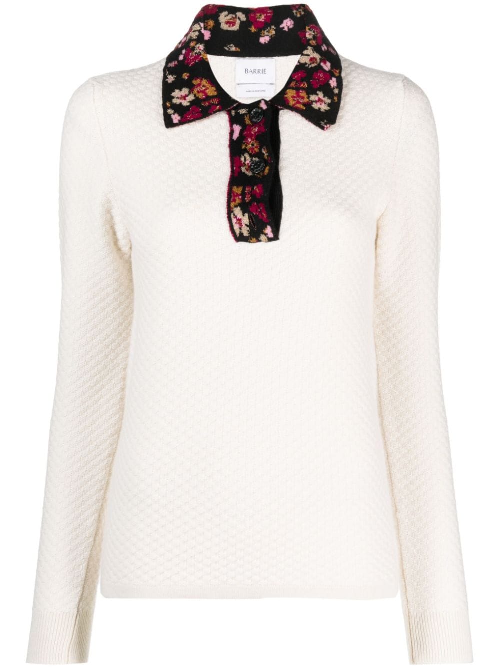 Barrie floral-print cashmere jumper - White von Barrie