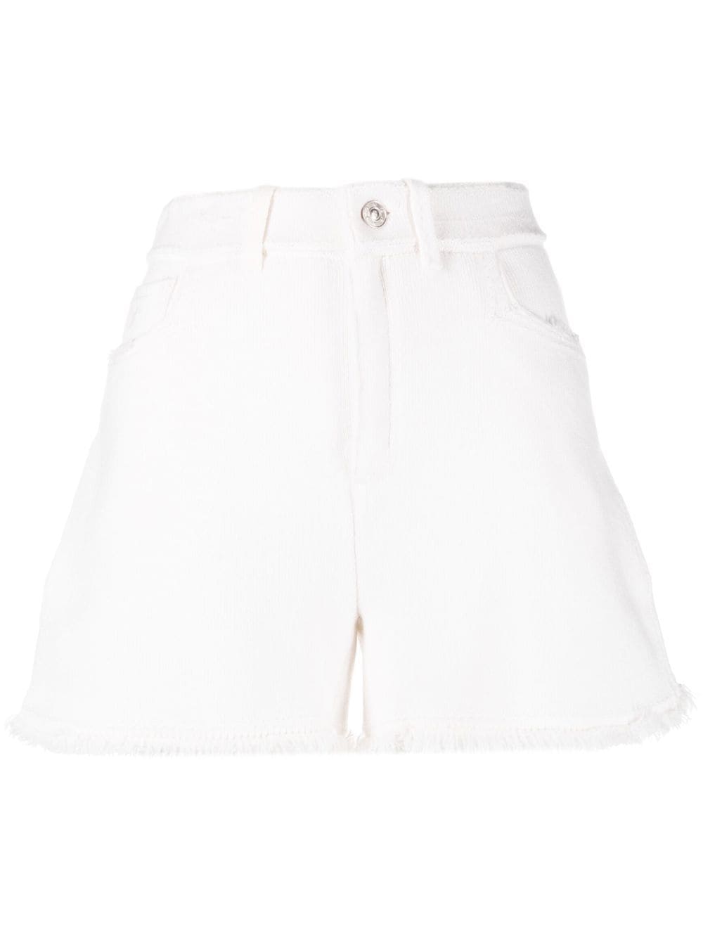 Barrie frayed-detailing knitted shorts - White von Barrie