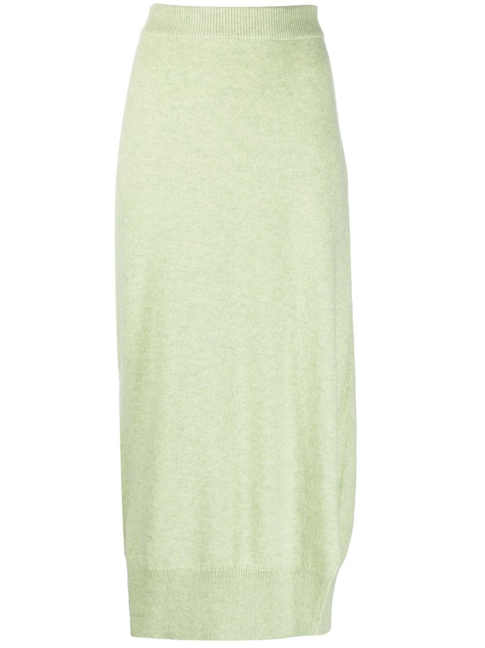 Barrie high-waisted knitted midi skirt - Green von Barrie