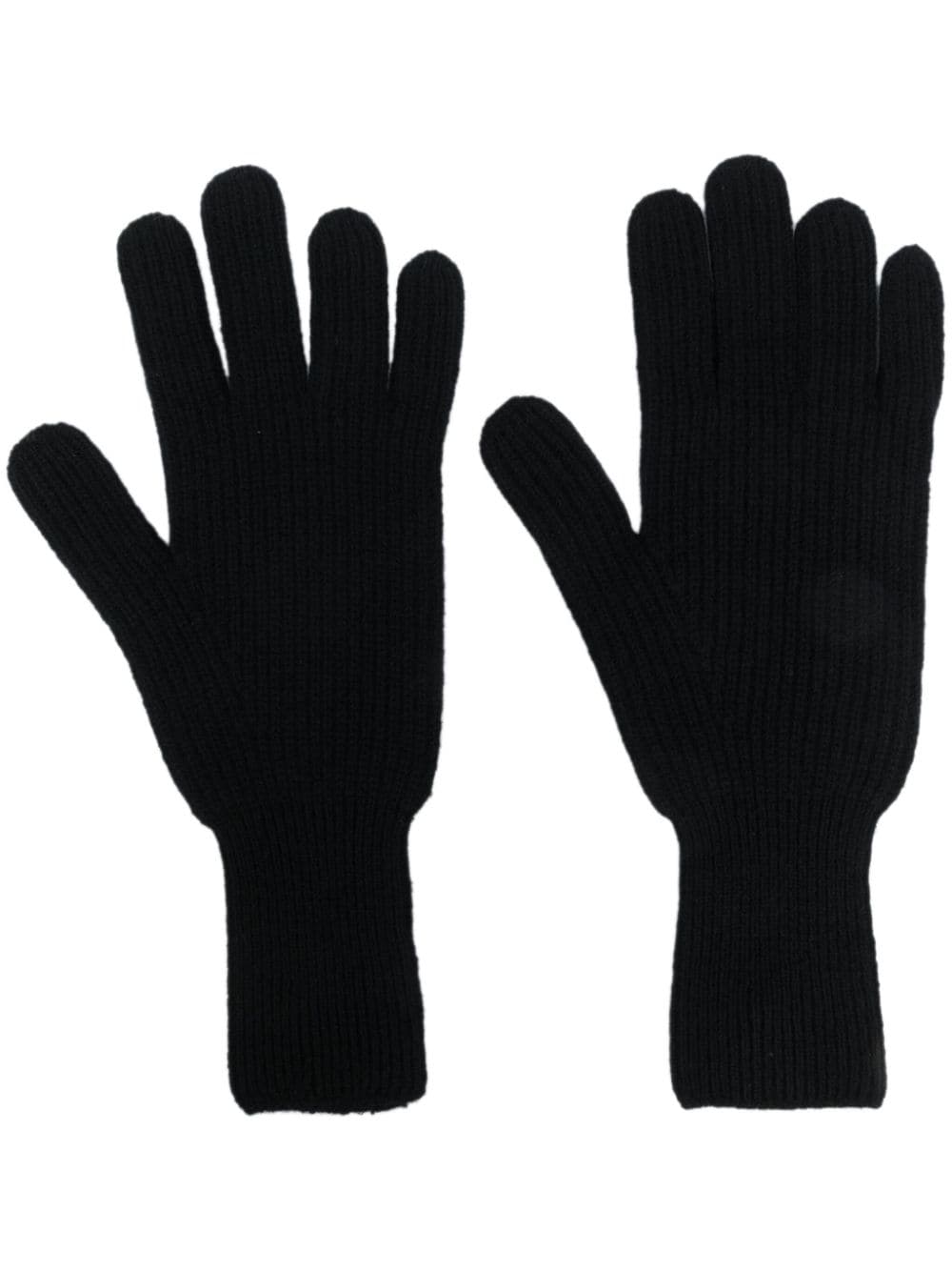 Barrie intarsia-knit cashmere gloves - Black von Barrie
