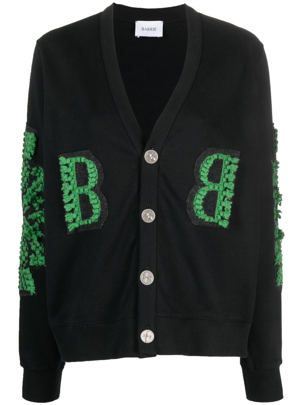 Barrie logo-embroidered cashmere cardigan - Black von Barrie