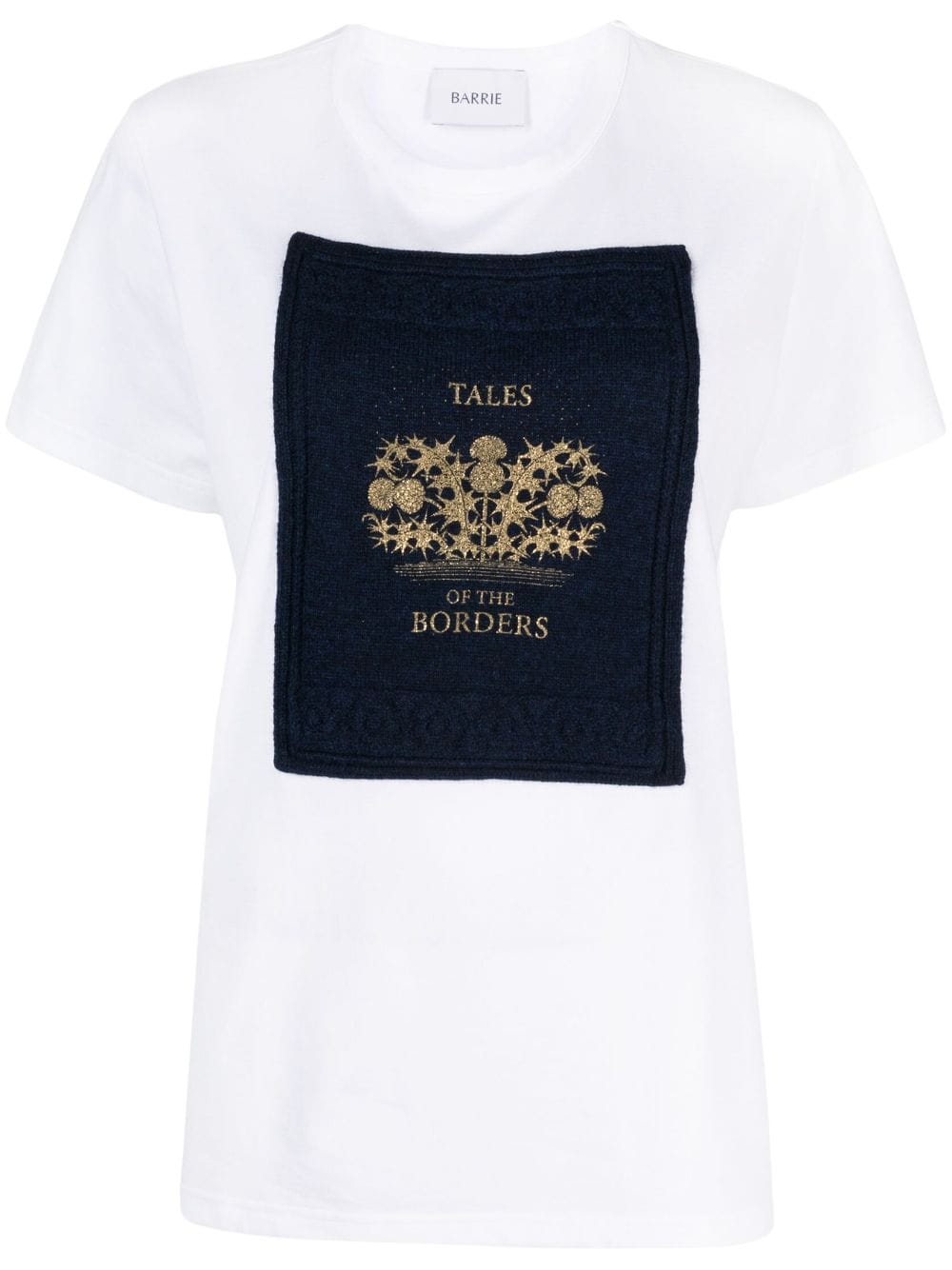 Barrie logo-patch cotton T-shirt - White von Barrie