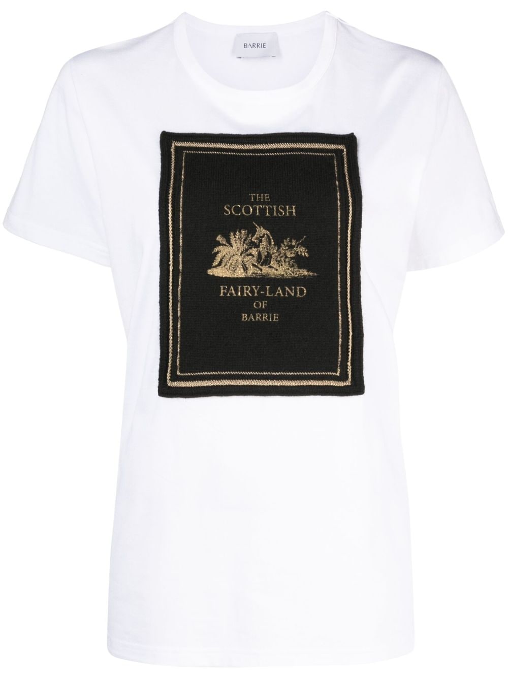 Barrie logo-patch cotton T-shirt - White von Barrie
