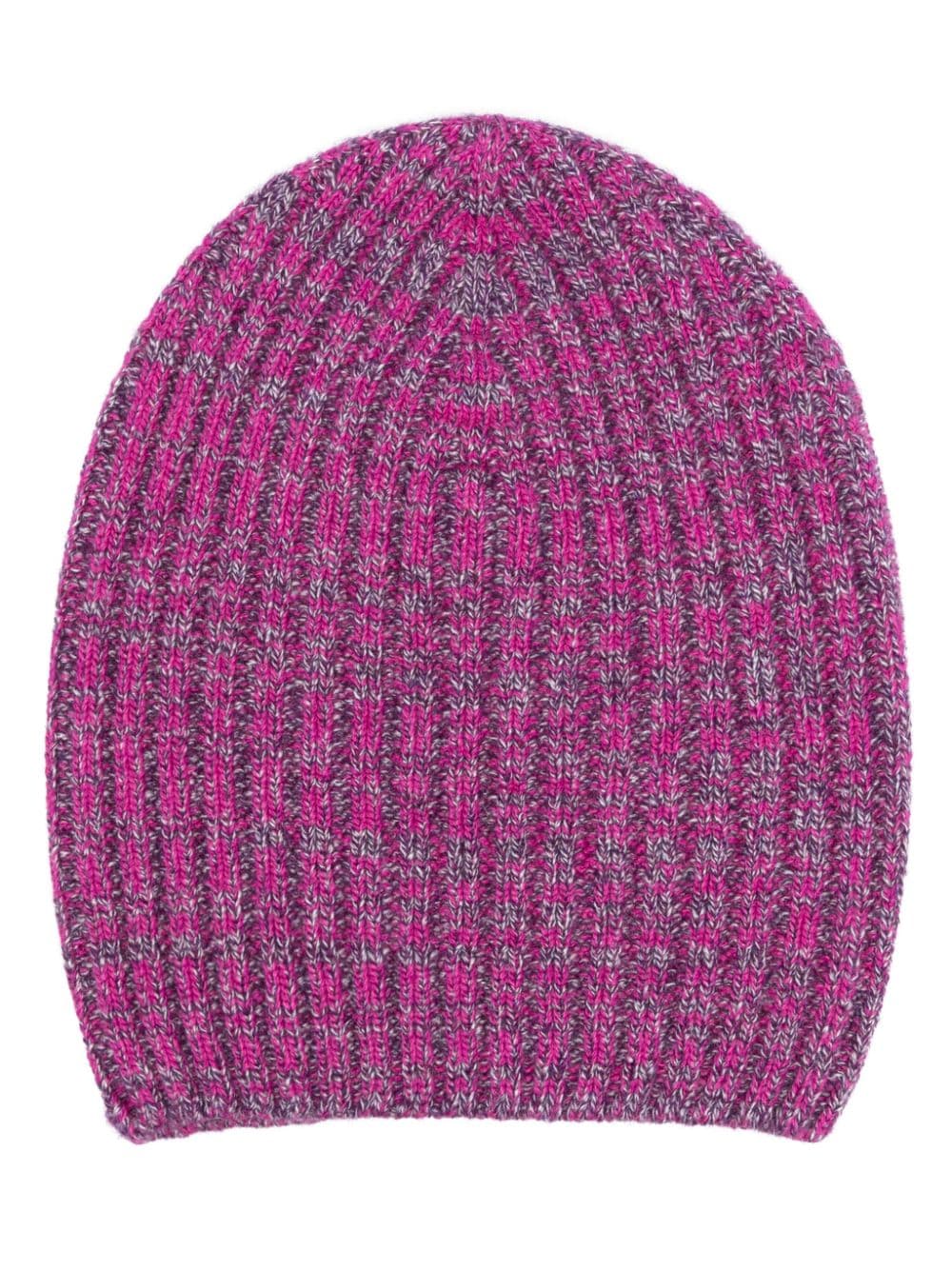 Barrie mélange-effect ribbed-knit cashmere beanie - Pink von Barrie