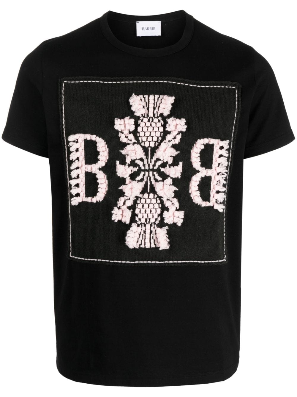 Barrie cashmere logo-patch T-shirt - Black von Barrie