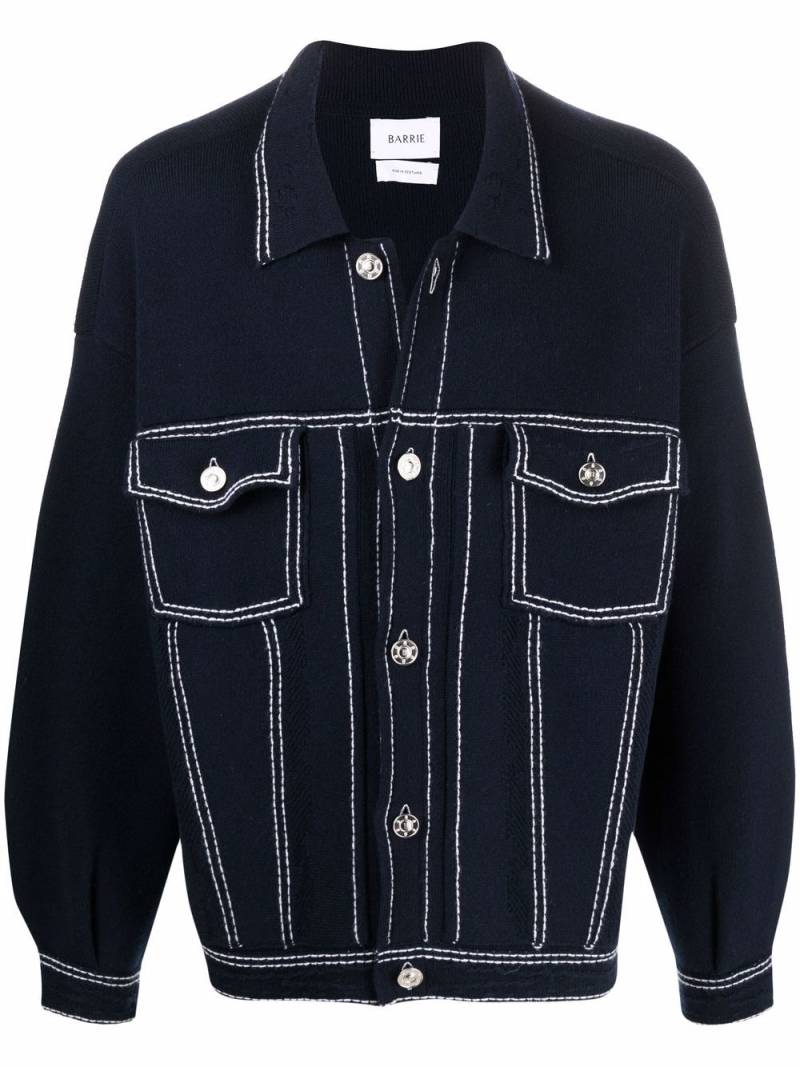 Barrie oversized cashmere sweat jacket - Blue von Barrie