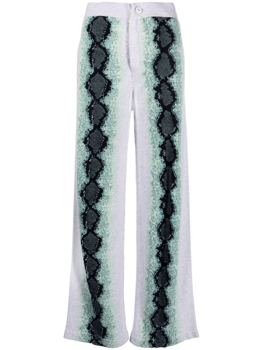 Barrie python-jacquard trousers - Grey von Barrie