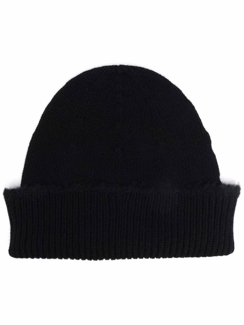 Barrie ribbed cashmere beanie - Black von Barrie