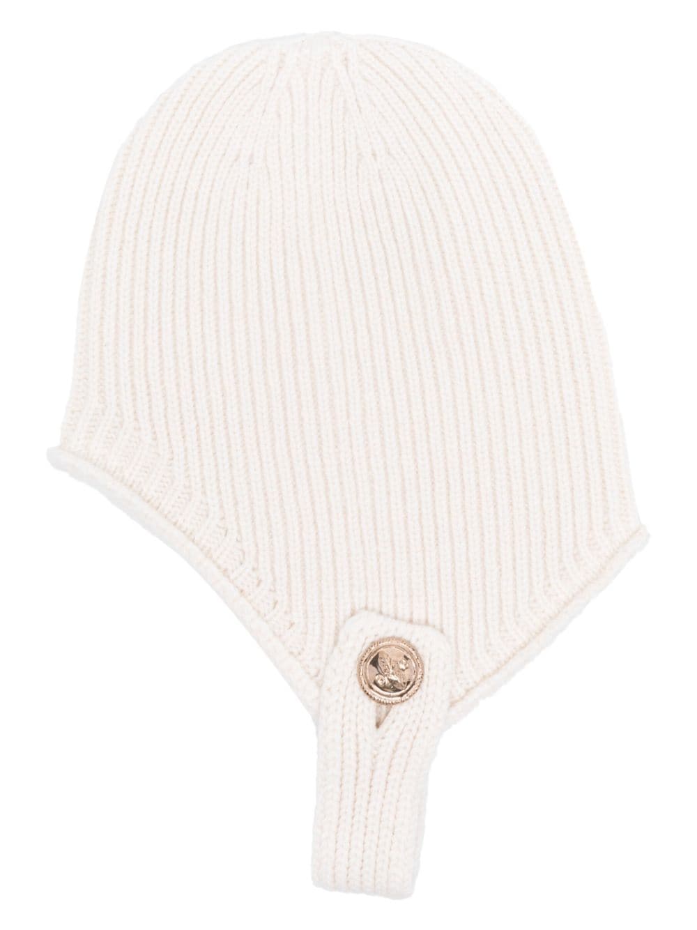 Barrie ribbed cashmere hat - White von Barrie