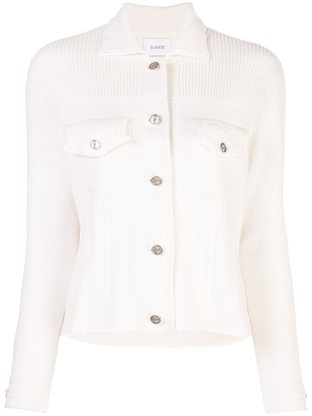 Barrie ribbed buttoned jacket - White von Barrie