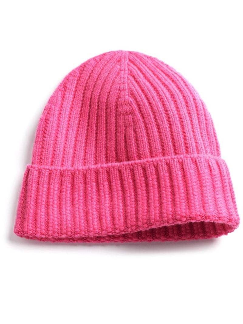 Barrie ribbed-knit cashmere beanie - Pink von Barrie