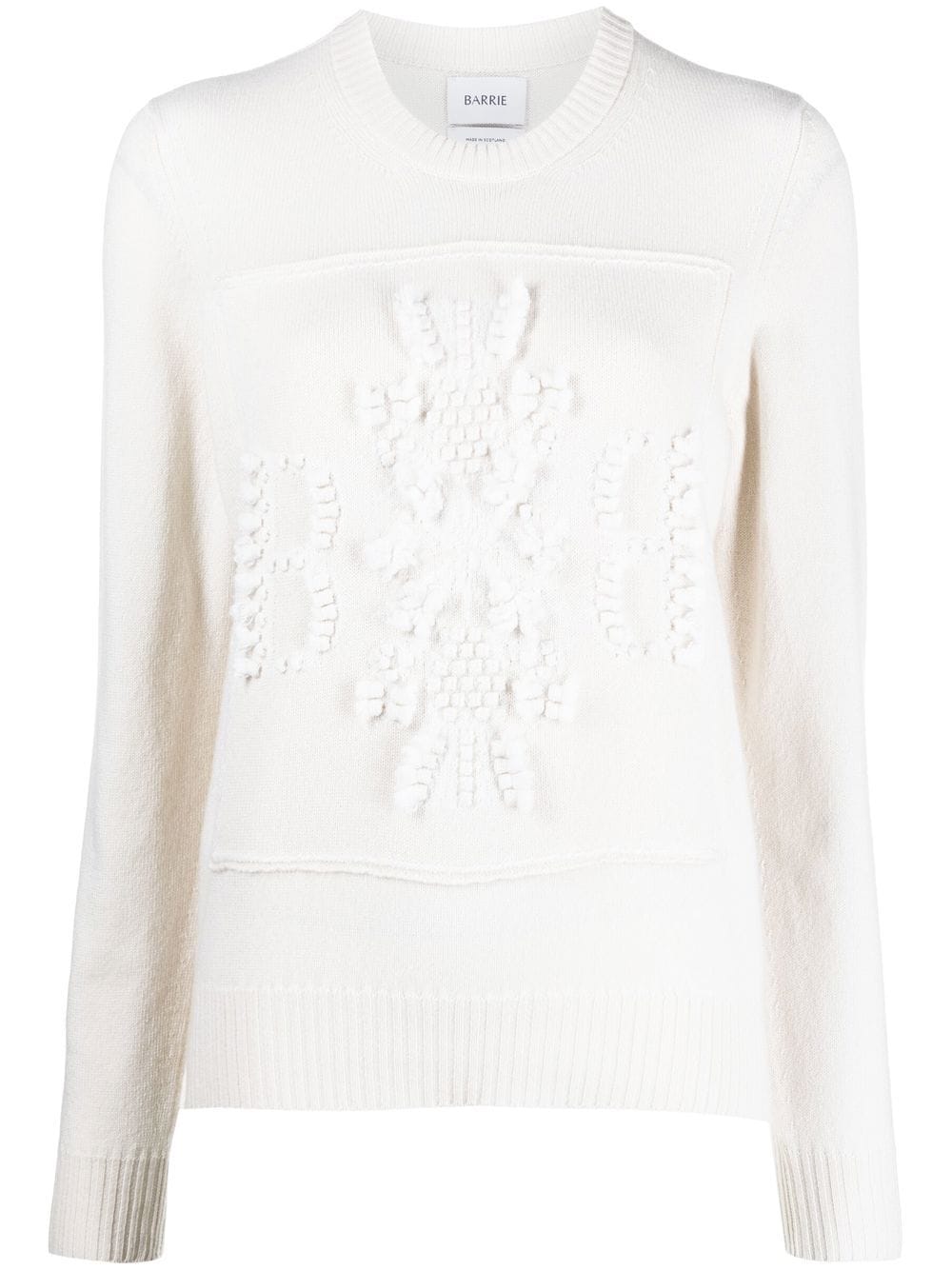 Barrie round neck cashmere jumper - White von Barrie