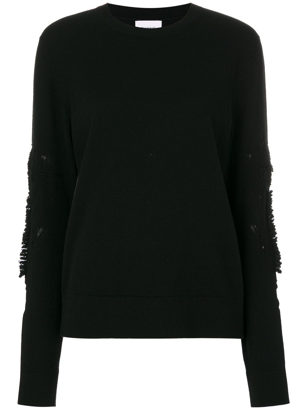 Barrie Romantic Timeless cashmere round neck pullover - Black von Barrie