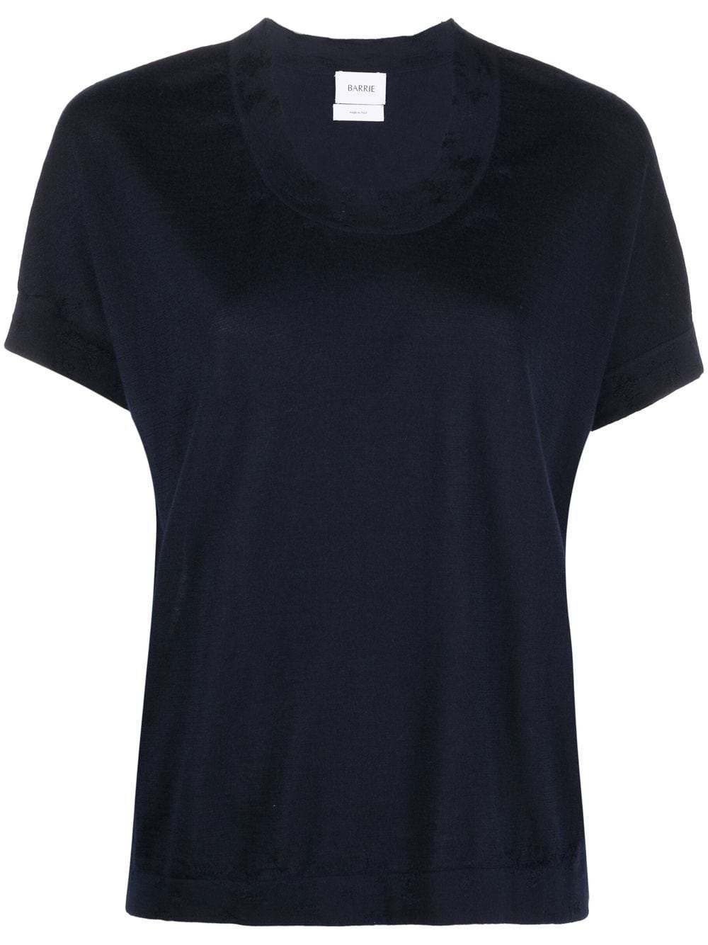 Barrie short-sleeve cashmere top - Blue von Barrie