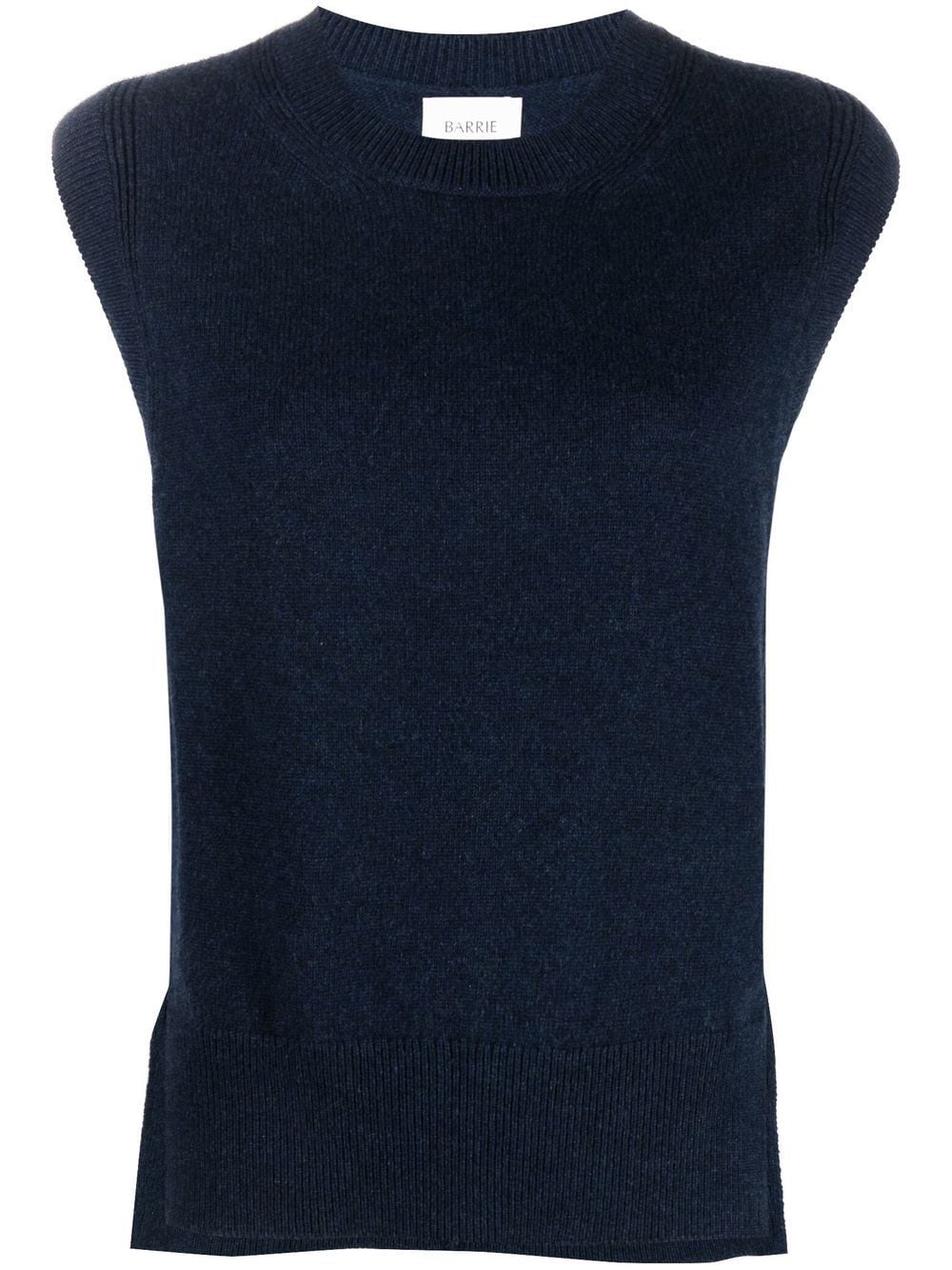 Barrie sleeveless cashmere knit top - Blue von Barrie