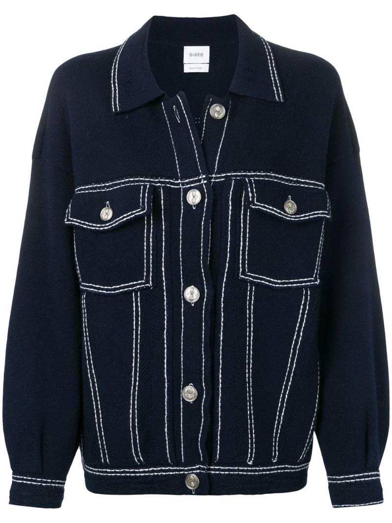 Barrie stitch-detail denim jacket - Blue von Barrie