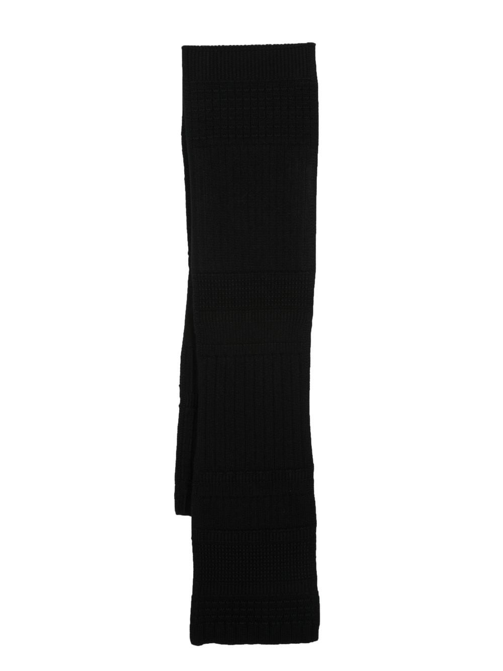 Barrie stripe-print knit scarf - Black von Barrie