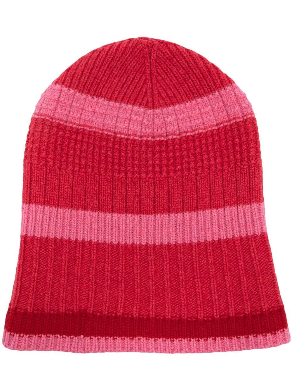 Barrie striped beanie hat - Pink von Barrie