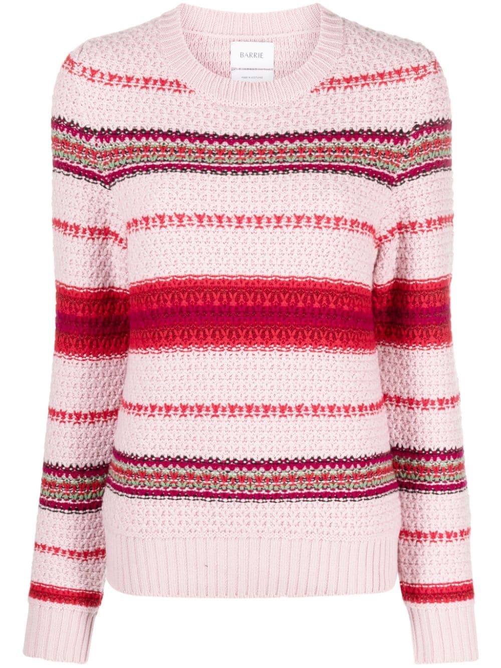 Barrie striped cashmere jumper - Pink von Barrie