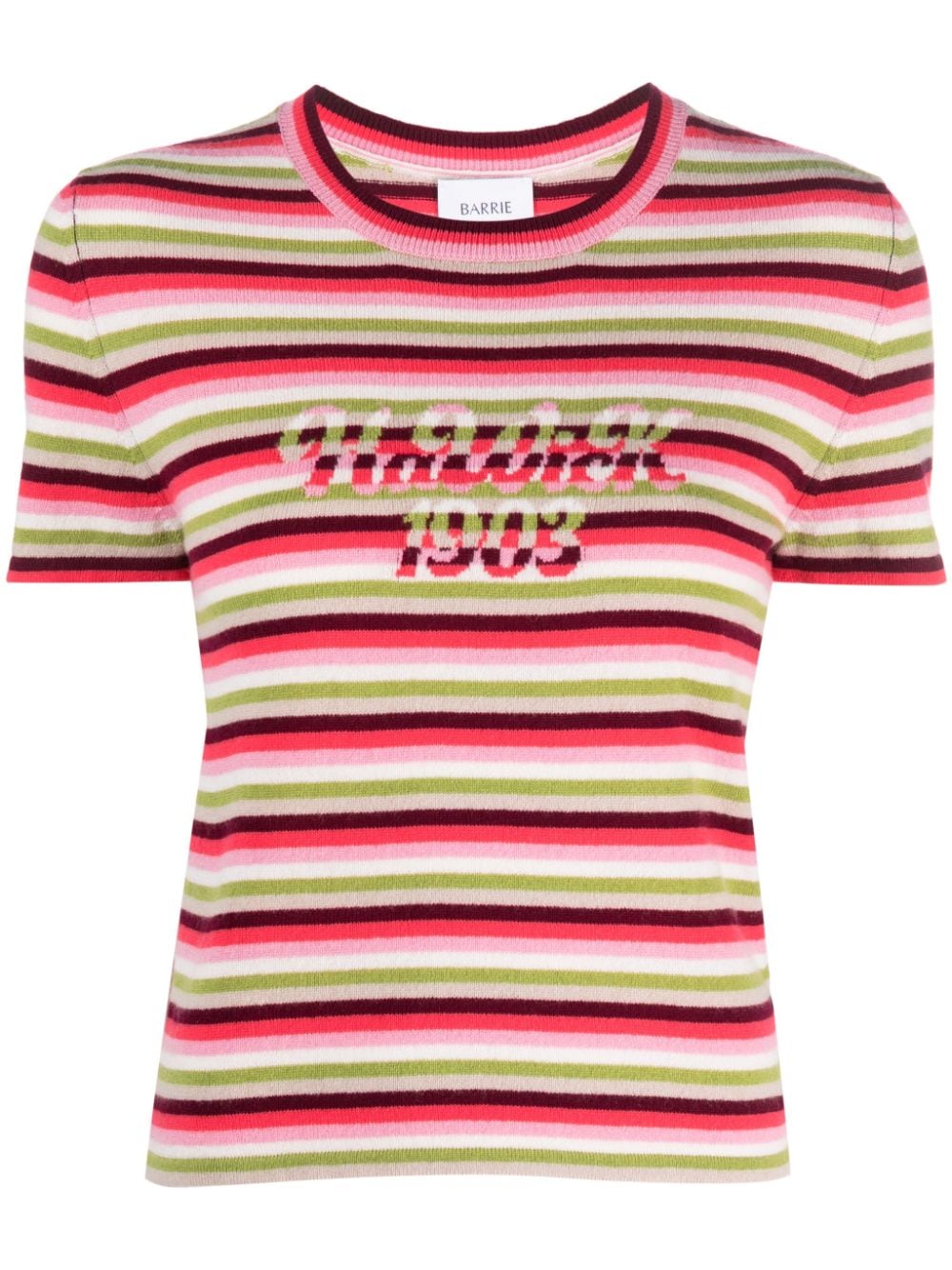 Barrie striped cashmere top - Pink von Barrie