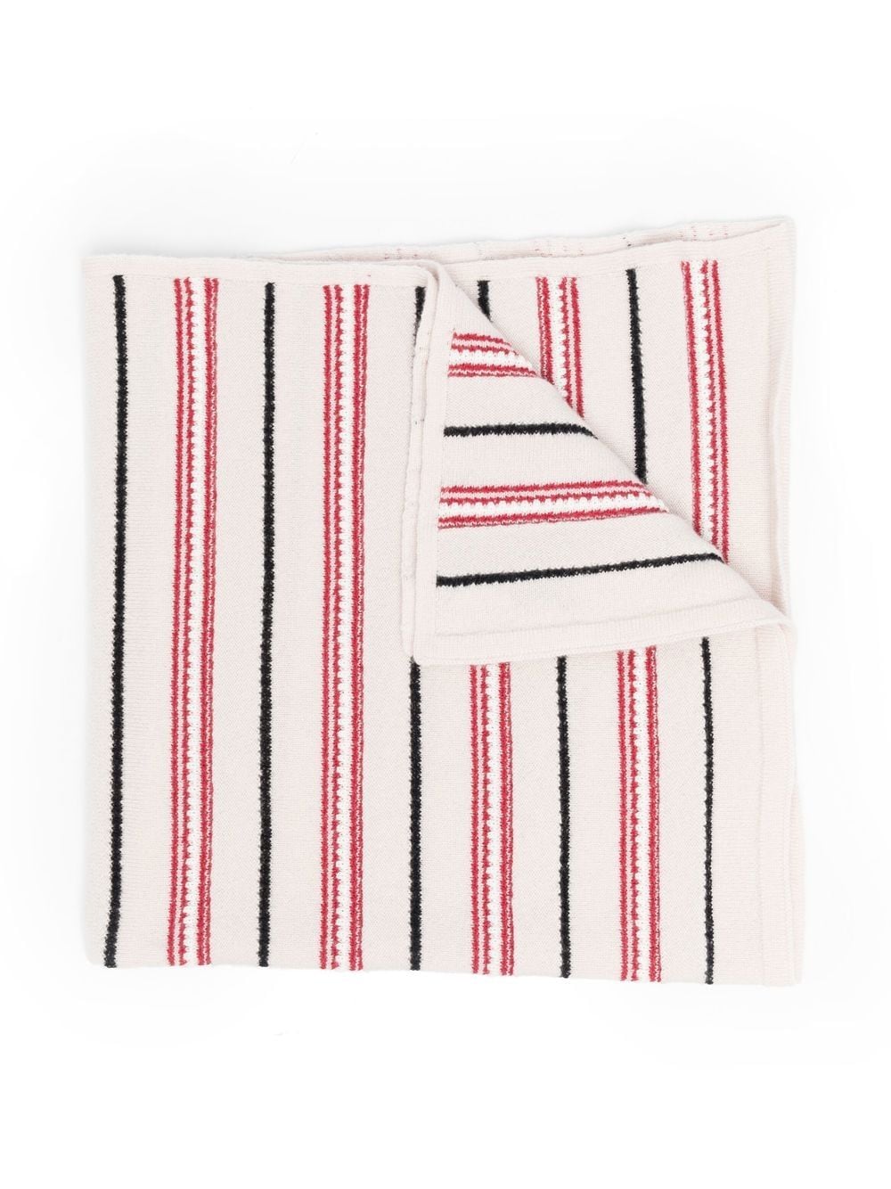 Barrie striped knitted scarf - Neutrals von Barrie