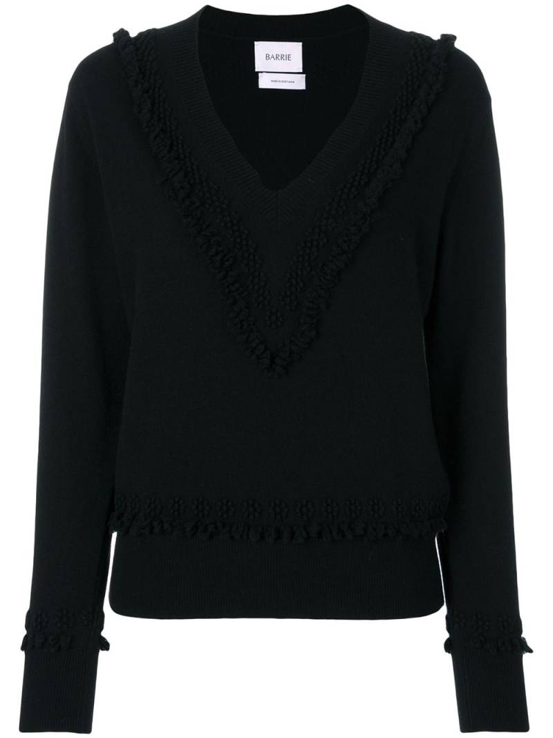 Barrie Romantic Timeless cashmere V neck pullover - Black von Barrie