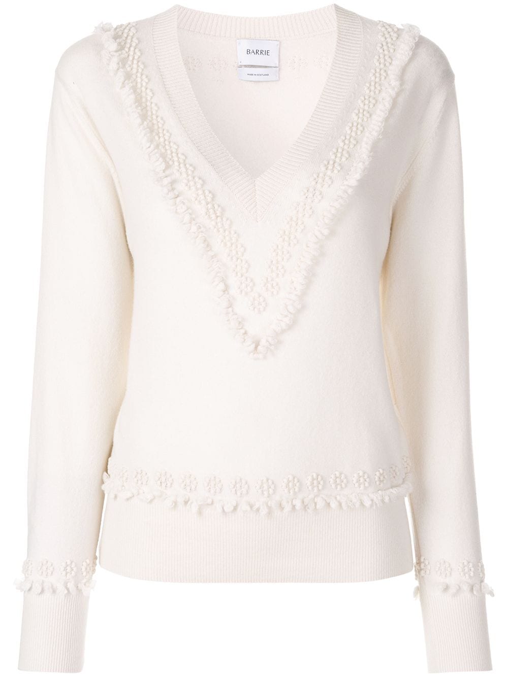 Barrie Romantic Timeless cashmere V neck pullover - Neutrals von Barrie