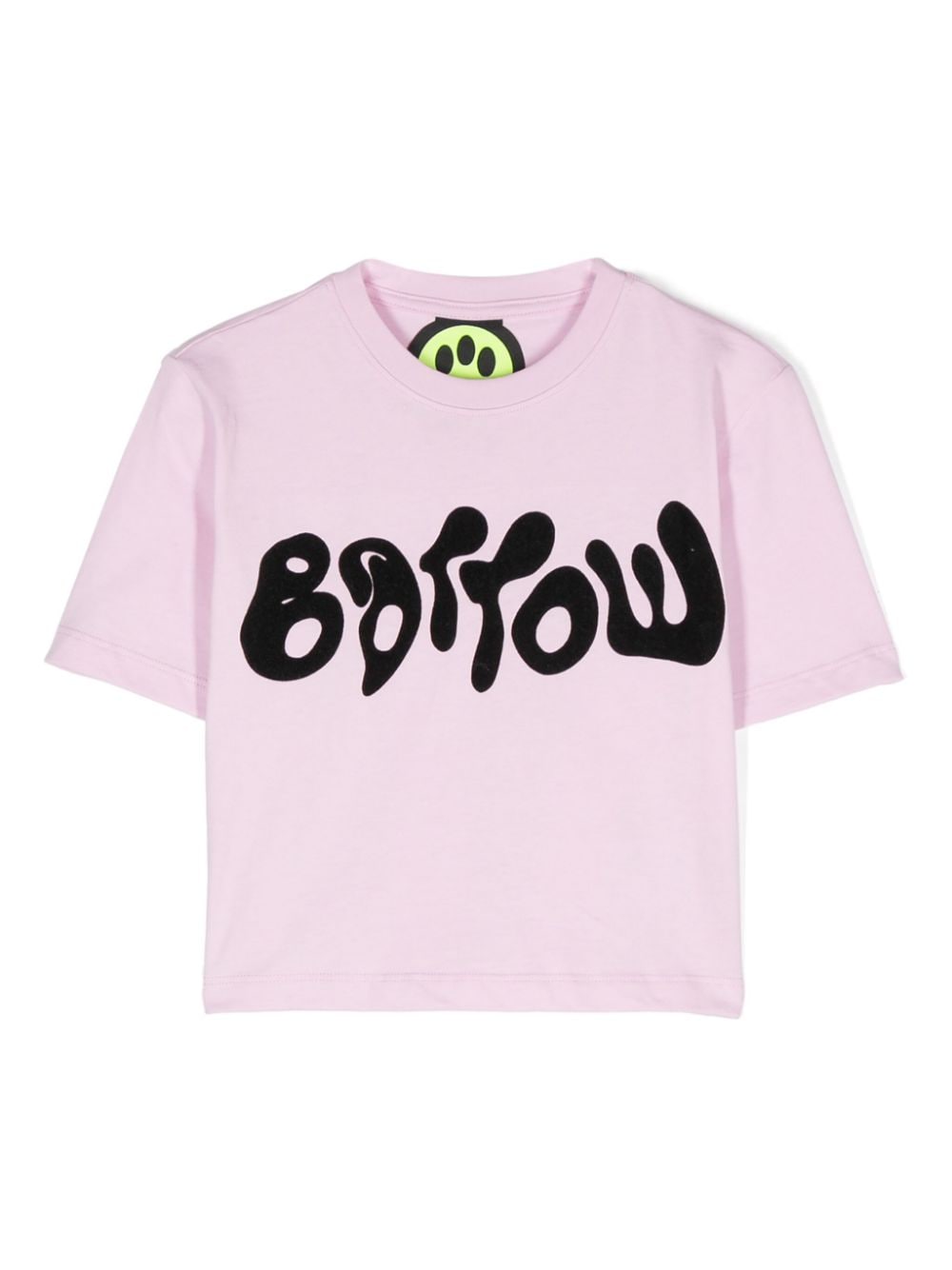 Barrow kids flocked-logo cropped T-shirt - Pink von Barrow kids