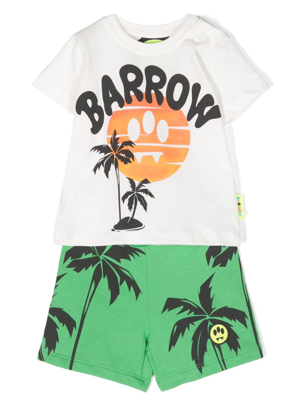 Barrow kids graphic-print cotton shorts set - White von Barrow kids