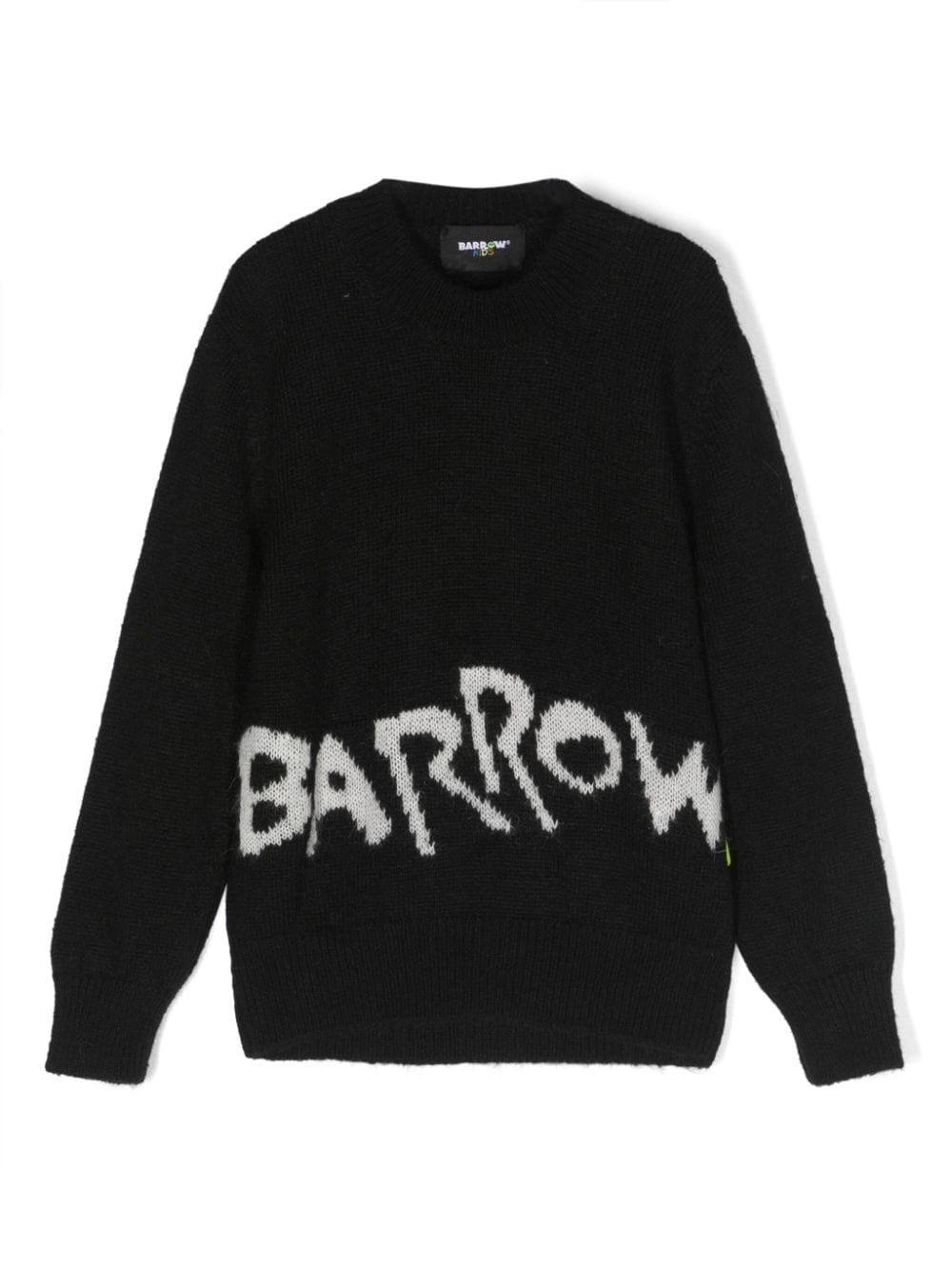 Barrow kids intarsia-knit-logo crew-neck jumper - Black von Barrow kids