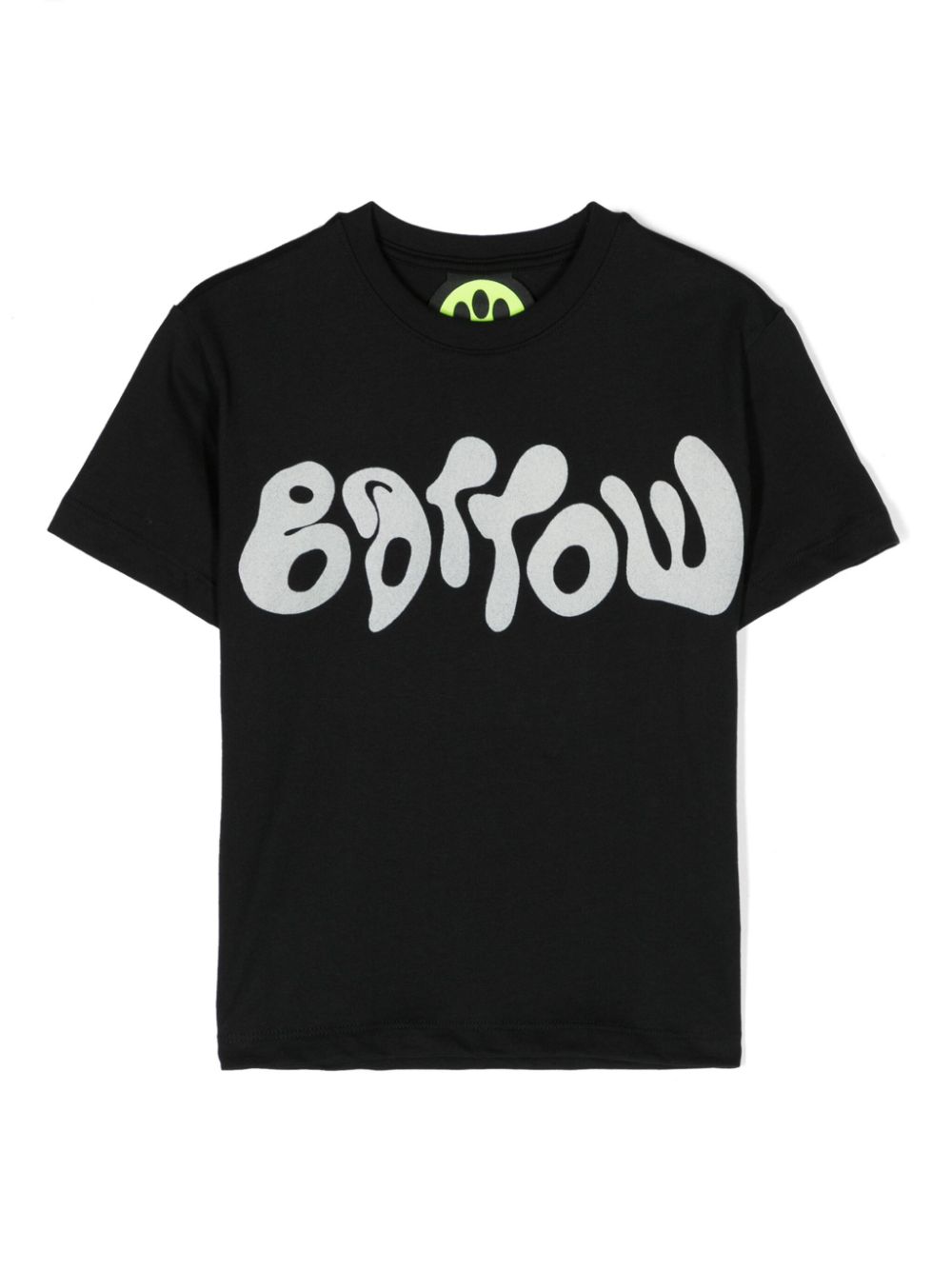 Barrow kids logo-flocked cotton T-shirt - Black von Barrow kids