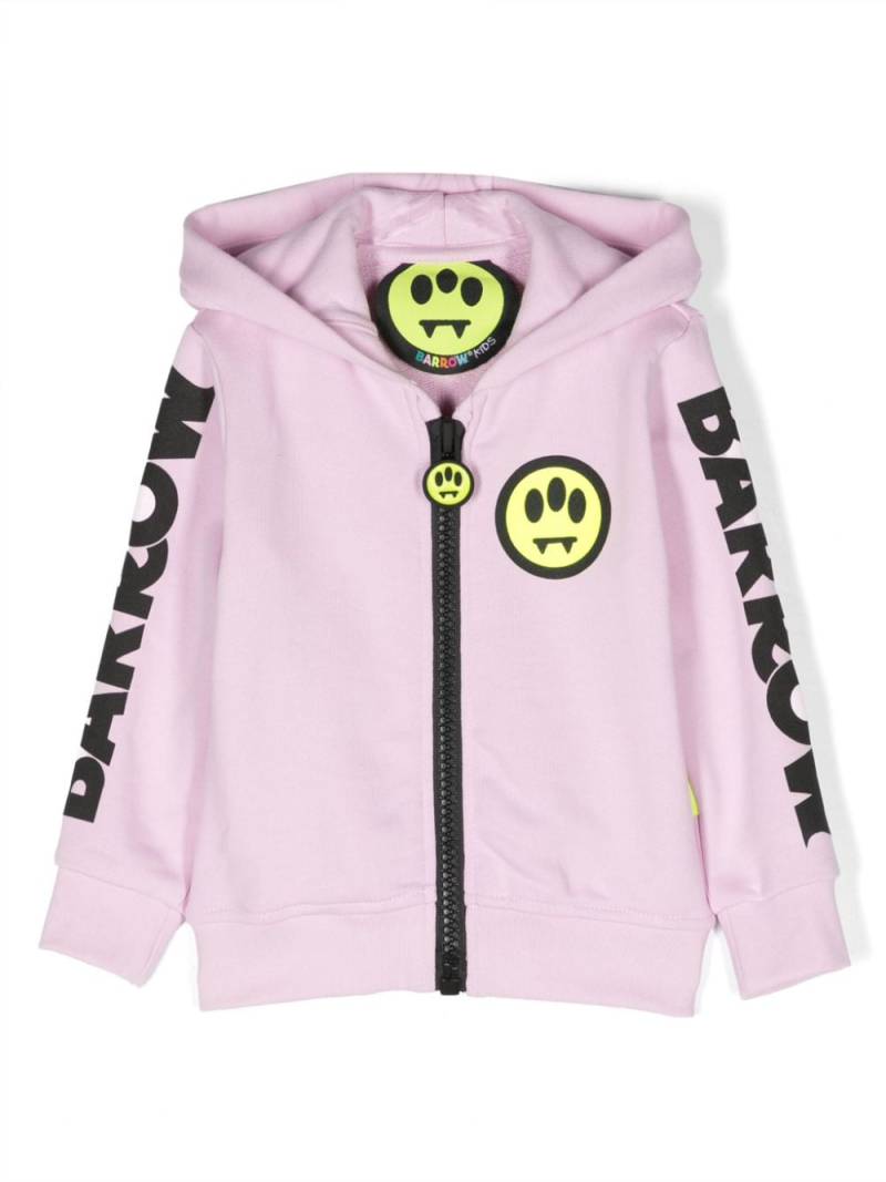 Barrow kids logo-print cotton hoodie - Pink von Barrow kids