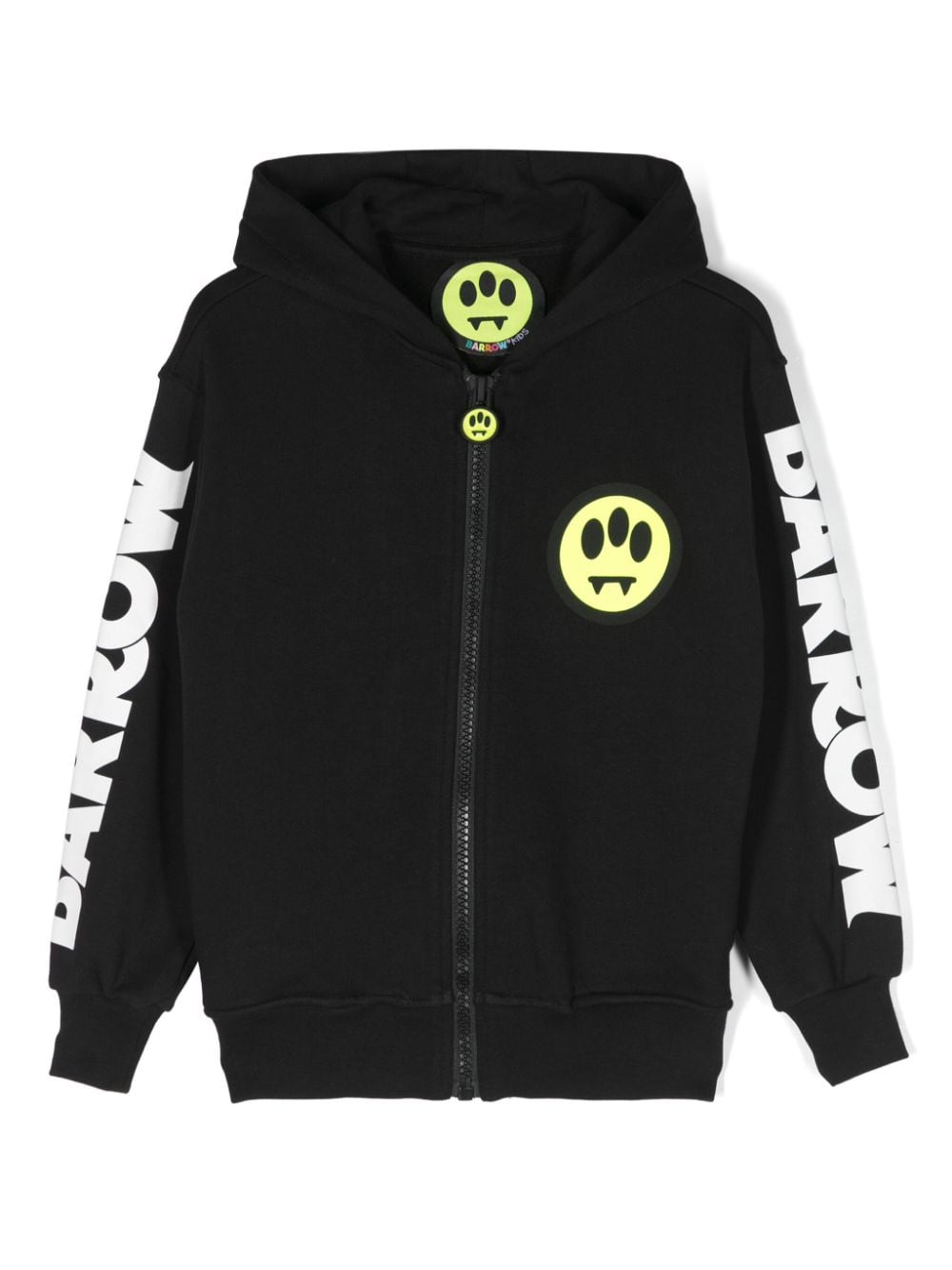 Barrow kids logo-print cotton zip-up hoodie - Black von Barrow kids