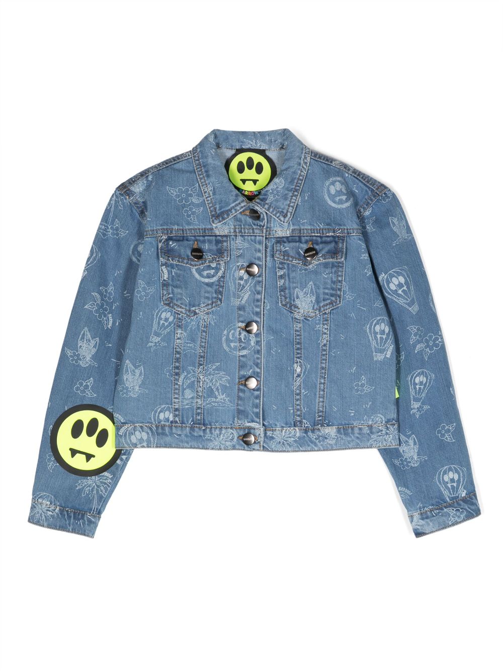 Barrow kids smiley face-motif denim jacket - Blue von Barrow kids