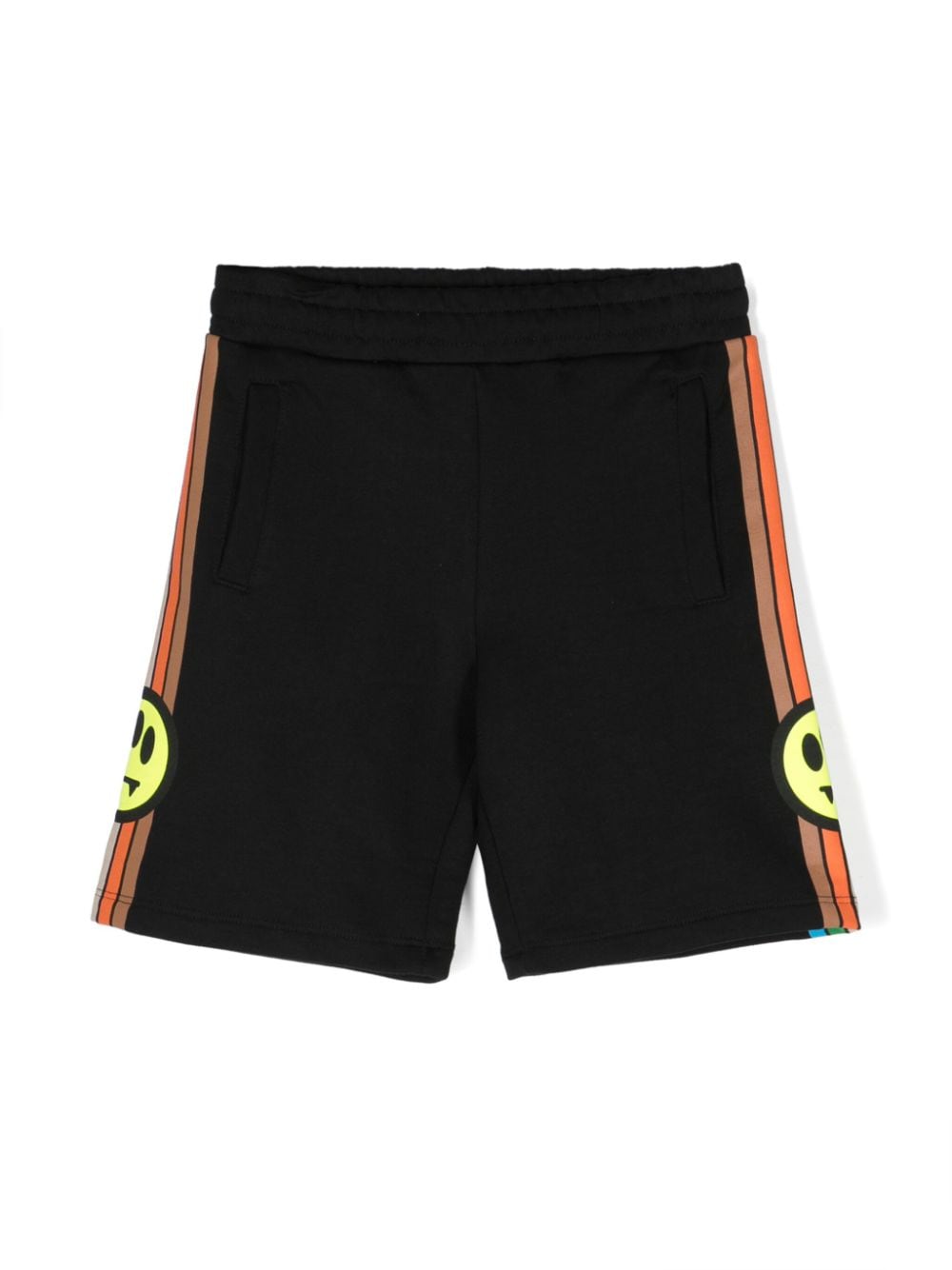 Barrow kids striped cotton track shorts - Black von Barrow kids