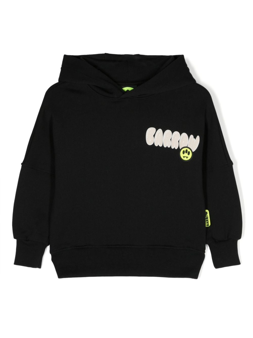 Barrow kids teddy bear-print cotton hoodie - Black von Barrow kids