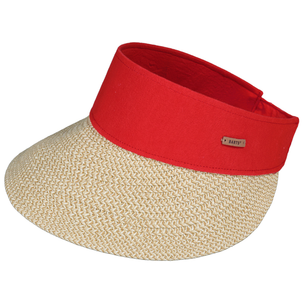 Barts - Women's Vesder Visor - Hut Gr One Size beige/rot von Barts