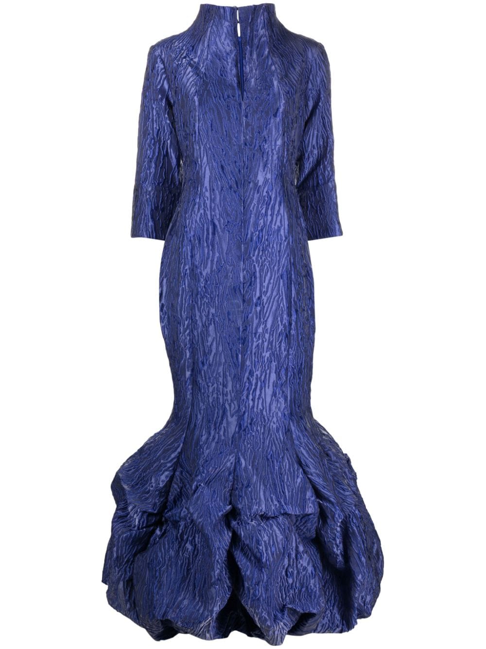 Baruni Entrance puffball-hem jacquard gown - Blue von Baruni
