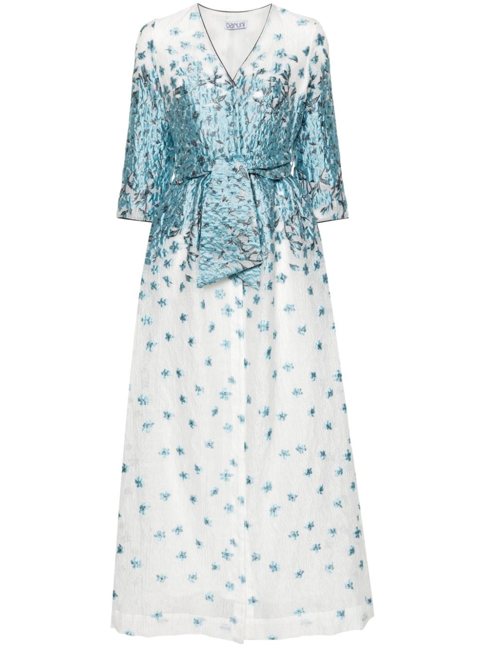 Baruni Petunia floral-jacquard maxi dress - Blue von Baruni