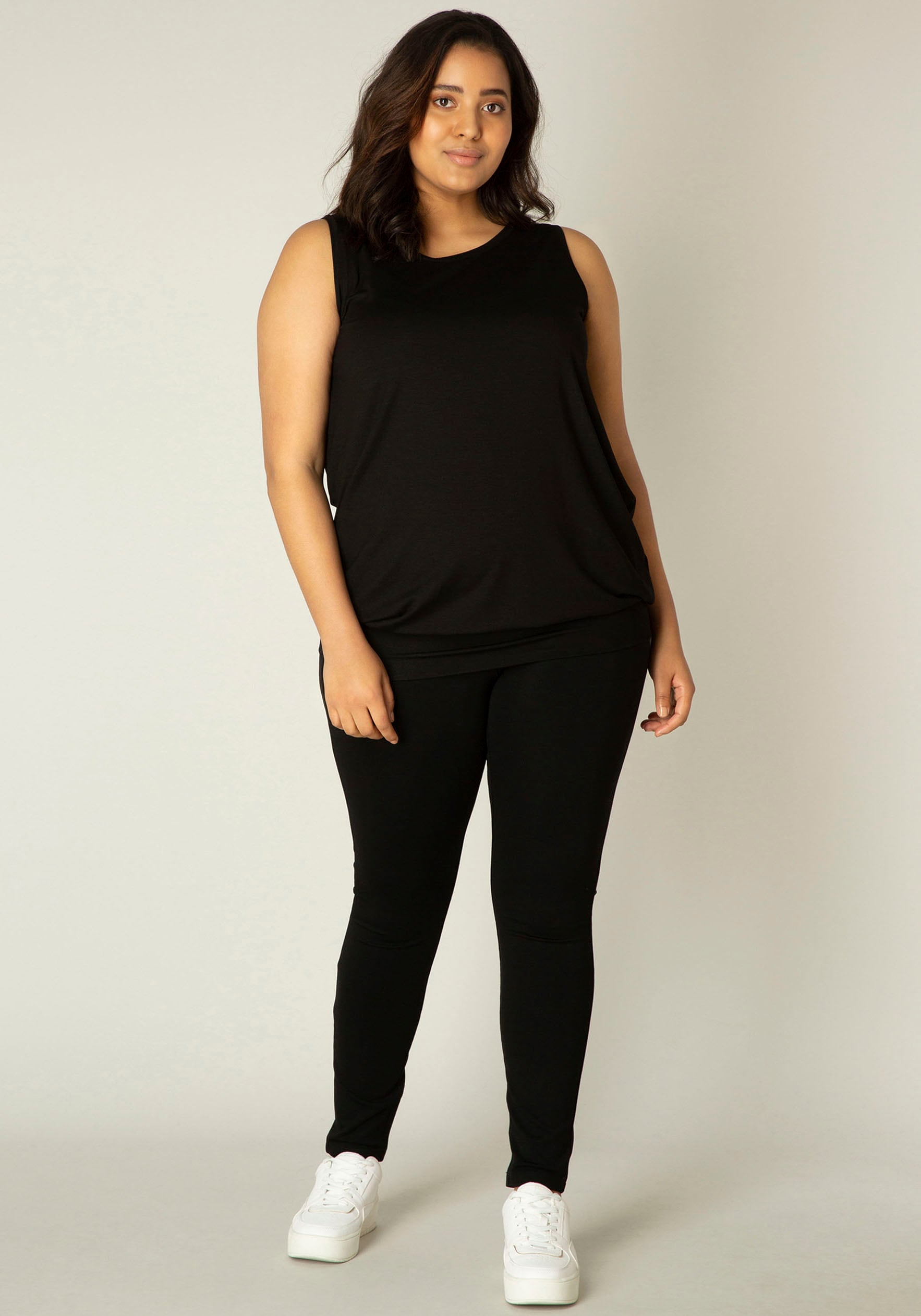 Base Level Curvy Longtop »Yasmina«, Formgebendes Bündchen am Saum von Base Level Curvy