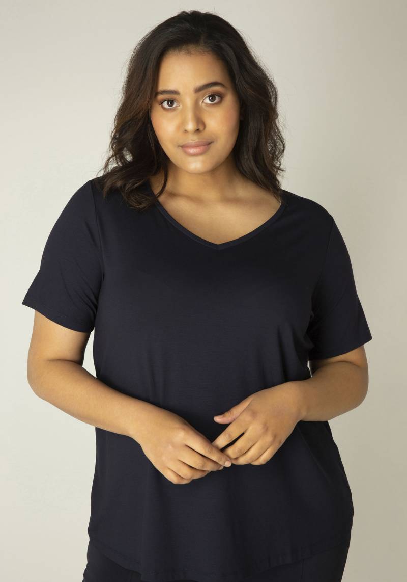 Base Level Curvy T-Shirt »Alba«, Weich fliessende, formstabile Qualität von Base Level Curvy
