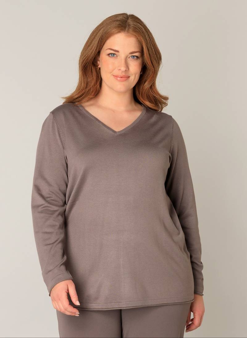 Base Level Curvy V-Ausschnitt-Pullover, mit V-Ausschnitt von Base Level Curvy