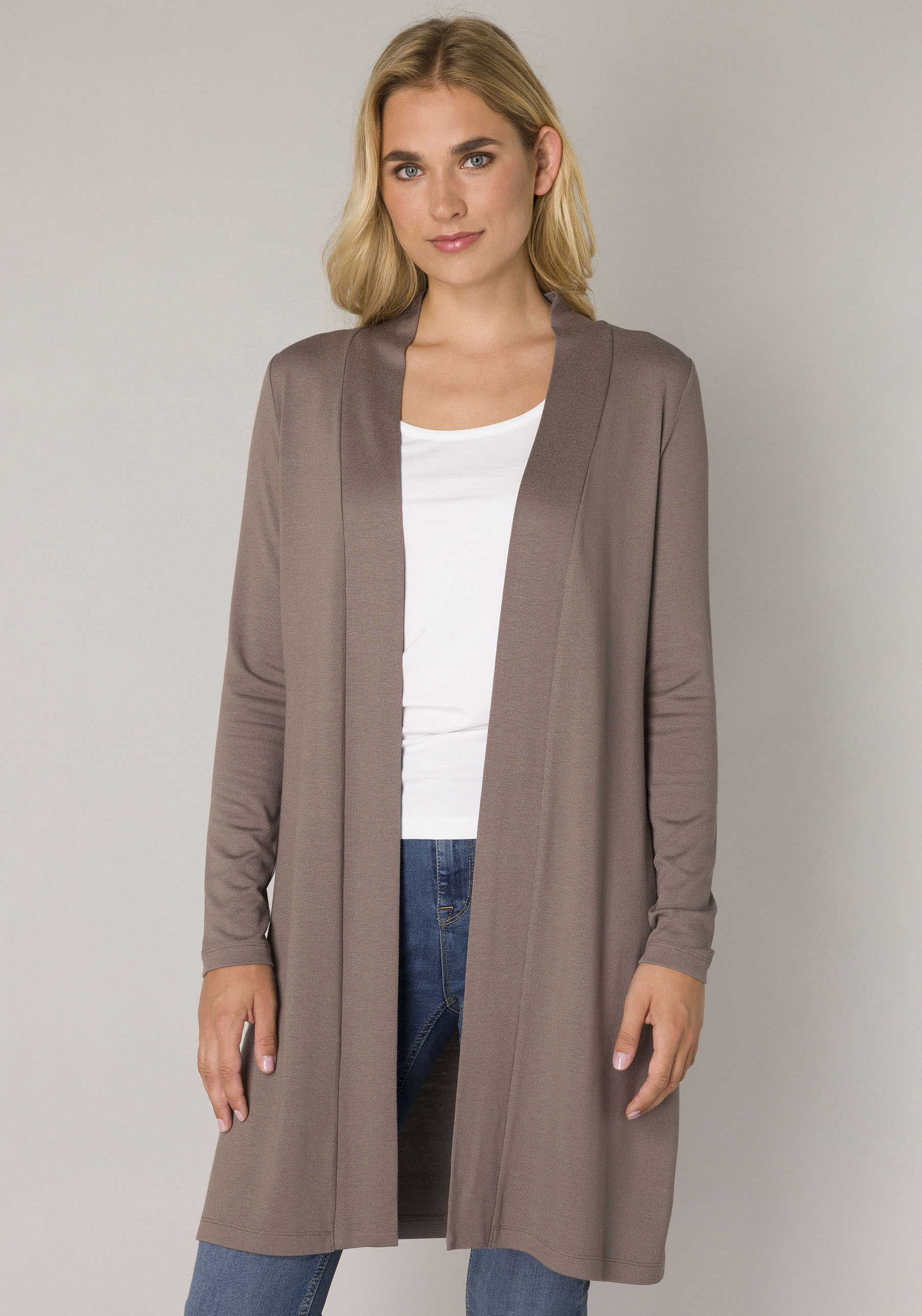Base Level Strickjacke, in melierter Optik Base Level Strickjacke, in melierter Optik von Base Level
